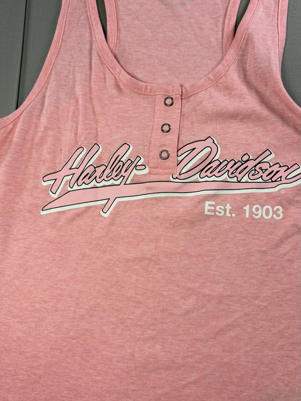 Harley-Davidson Women's Pink Logo Breast Cancer awareness Tank top